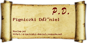 Pigniczki Dániel névjegykártya